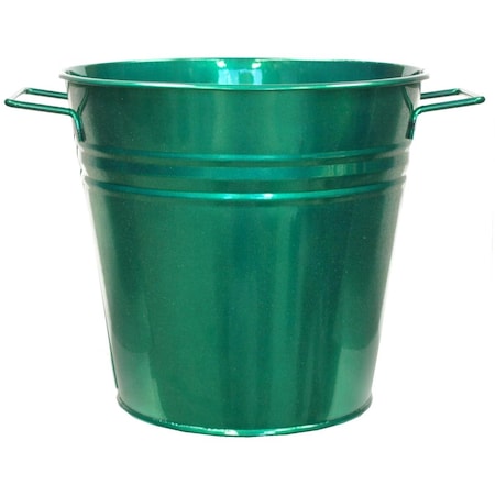 Next2Nature Enameled Galvanized Planter, Glazed Green NE2588622